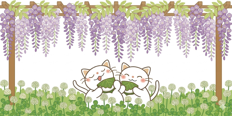 藤棚のネコ
