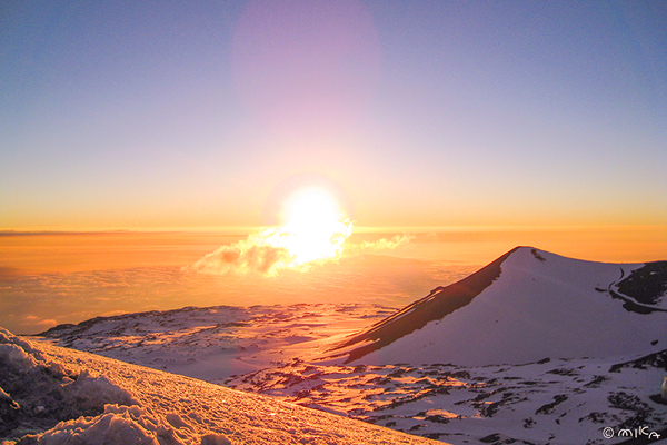 マウナケア山の夕焼け