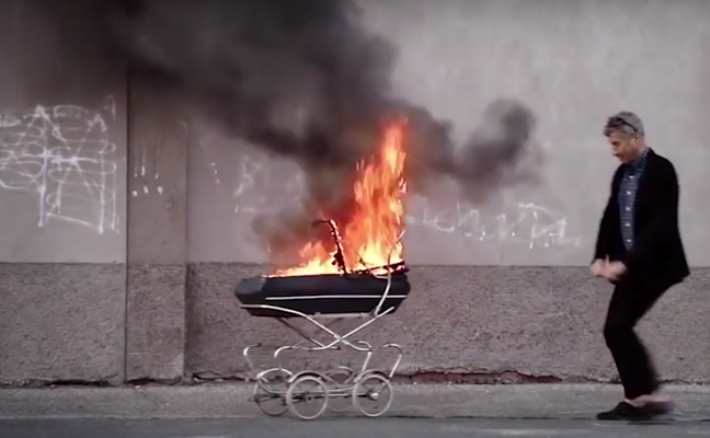 MAURIZIO CATTELAN, frame from the movie "Maurizio Cattelan: be right back"