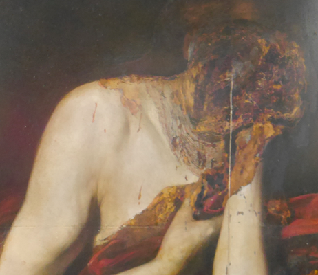 NICOLA SAMORÌ (IT 1977), Lacrimosa, 2018, oil on copper, 200 x 150 cm (gallery Monitor), Miart 2018