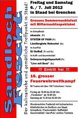 Flyer Sandlochfescht 2012