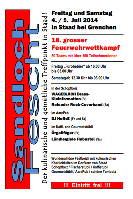 Flyer Sandlochfescht 2014