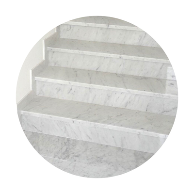 gerade Marmor Treppenstufen nach Maß