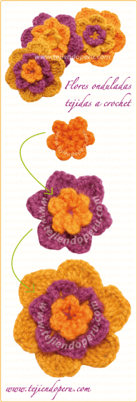 Cómo tejer una flor ondulada a crochet