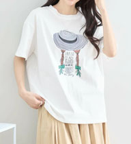 サマーハットガール プリントTシャツ  SALE　1,880円(税込)
