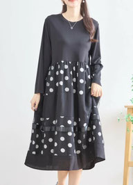 シアードッキング ドット柄ワンピース  フォーユー価格　3,380円(税込)   