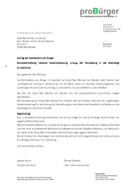 proBürger Antrag Umzug der Stadtverwaltung