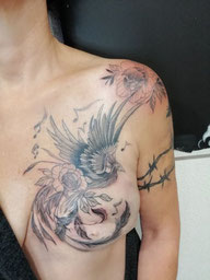 Sœurs d’Encre tatoueuses Rose Tattoo tatouage cancer du sein 51