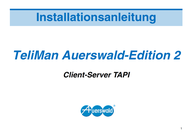 Titelbild Installationsanleitung TeliMan Auerswald-Edition 2, Client-Server TAPI , Auerswald ETS-2104 I