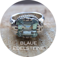 Ringe mit blauen Edelstein in Silber
