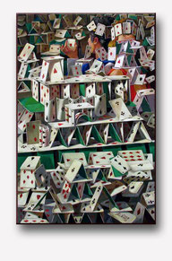 Artist Kaikaoss- Im Kartenhaus-  oil on canvas-art collection of the International Finance Corporation (IFC), a member of the World 