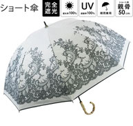 【晴雨兼用】 レース柄ショート傘 4,290円→2,280円(税込)  ホワイト