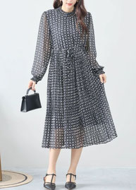 シフォンプリント ワンピース フォーユー価格　3,480円(税込) オケージョン対応の ワンピです