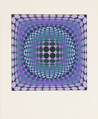 VICTOR VASARELY,  o.T. , 1985,  Siebdruck / Velin 300g, 65x79cm, 182/250 (aus der Mappe 11-1)