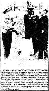 1994-05-12, Grave marker of Alexander Wilcox, Crawford County Avalance, Crawford County, MI :: Added by: SFC Kenny L Jones, retired on 23 Mar 2020 (findagrave.com)  