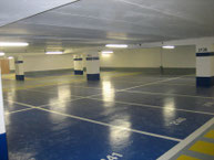 sol en résine sur parking