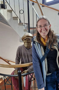 Birgit und Hundertwasser im Hundertwasserhaus Magdeburg