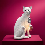 lampe chat felin minou decoration intérieure lumiere moderne tendance design retro classique memere idee cadeau anniversaire noel fete paque 