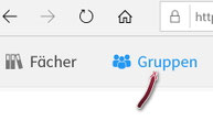 Eventuell 1x auf Gruppen klicken.
