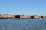 USNS 'Spearhead' (T-EPF-1), USNS 'Choctaw County' (T-EPF-2) and USNS 'Fall River' (T-EPF-4) 