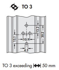 TO3パッケージ用ネジ穴加工 Fischer Elektronik製押出成形ヒートシンク