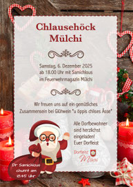 Dorfleist Mülchi Flyer Chlausehöck