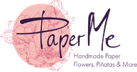 Logo PaperMe - handgemachte Blumen aus Krepppapier - hochwertig, langlebig, nachhaltig