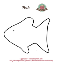 Spielbuch Fühlbuch Schablone Fisch