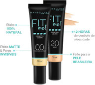  Corretivo Líquido Maybelline NY Efeito Matificador Fit Me 10 Claro, 10ml