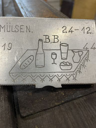Engraved metal box