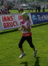 Magdalena Kapeller bei ihrem Siegeslauf