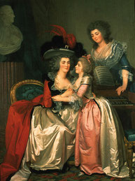 Jean-Laurent Mosnier Portrait de la famille Bergeret de Grandcourt, vers 1785, huile sur toile, collection musée des beaux-arts de Brest.