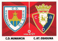 CROMO DE FÚTBOL - ESPAÑA - CAMPEONATO NACIONAL DE LIGA - 2.017/2.018 (EDICIONES ESTE - PANINI) ESCUDOS LA LIGA 1,2,3 - C.D. NUMANCIA/C.AT. OSASUNA - Nº 7 (NUEVO) 0,25€.