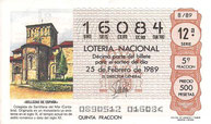 DECIMO LOTERÍA NACIONAL - Nº 16084 - 25 DE FEBRERO DE 1.989 (1,50€).