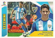 CROMO DE FÚTBOL - ESPAÑA - CAMPEONATO NACIONAL DE LIGA - 2.017/2.018 (EDICIONES ESTE - PANINI) CECCHINI - MÁLAGA C.F. - Nº 11 BIS (NUEVO) 0,25€.