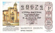 DECIMO LOTERÍA NACIONAL - Nº 48674 - 18 DE MARZO DE 1.989 (1,50€).