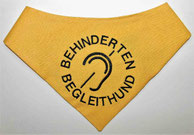 Behinderten Begleithund, Gehörlos, schwerhörig, Halstuch