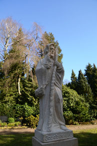 Der heilige Jacobus als Sandstein Statue