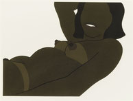 Tom Wesselmann    1931 Cincinnati - 2004 New York ," Great American Brown Nude - Cut-out"" Farbserigrafie auf Karton, 40,5 x 50,5 cm, sig., num. hier a.p. , 1971 / Preis: € 9.600,-