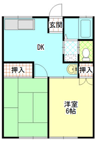 ユートピア駅前 2DK 間取り図