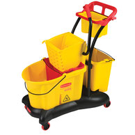 Carrito de servicio con cubeta exprimidora Marca Propia y Rubbermaid