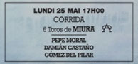 Toros de Miura pour Pepe Moral, Damian Castaño et Gomez del Pilar