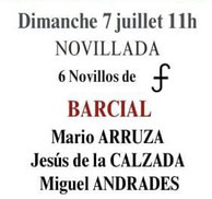 Novillos de Barcial pour Mario Arruza, Jesus de la Calzada et Miguel Andrades