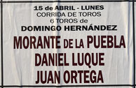 Toros de Domingo Hernandez pour Morante de la Puebla, Daniel Luque et Juan Ortega