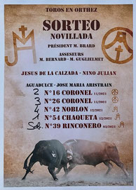 Novillos d'Aguadulce pour Jesus de la Calzada et Niño Julian