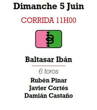 Toros de Baltasar Iban pour Ruben Pinar Javier Cortes et Damain Castaño