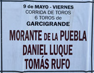 Toros de Garcigrande pour Morante, Luque et Rufo