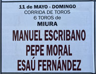 Toros de Miura pour Manuel Escribano, Pepe Moral et Esaù Fernandez