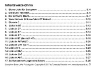 Inhaltsverzeichnis Saxophon Blues Licks