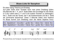 Blues Licks für Saxophon - Einstieg